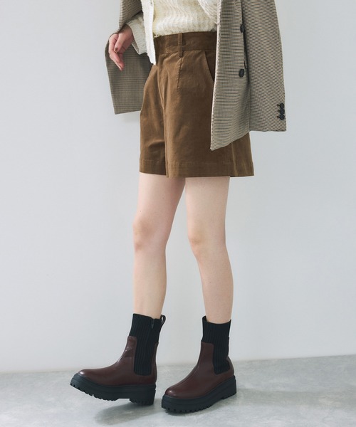 VIS（ビス）の「フロッキーグルカショートパンツ（その他パンツ・レディース・チャコールグレー/ベージュ系その他・FREE）」の6枚目の写真