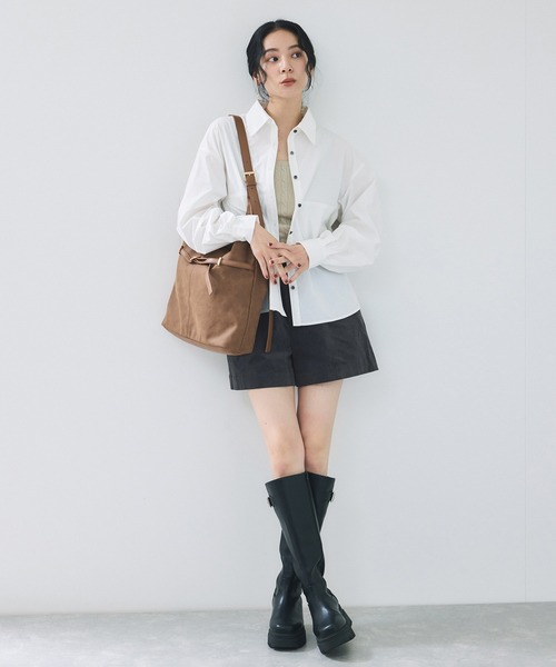 VIS（ビス）の「フロッキーグルカショートパンツ（その他パンツ・レディース・チャコールグレー/ベージュ系その他・FREE）」の9枚目の写真