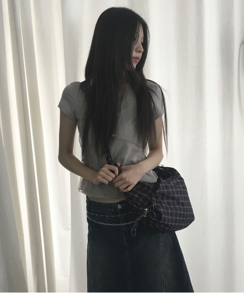 gossip!ロサンゼルス(ゴシップロサンゼルス)の「レトロチェック柄 ショルダーバッグ ホーボーバッグ/2way Y2K(ショルダーバッグ・レディース・チェック・FREE)」の12枚目の写真