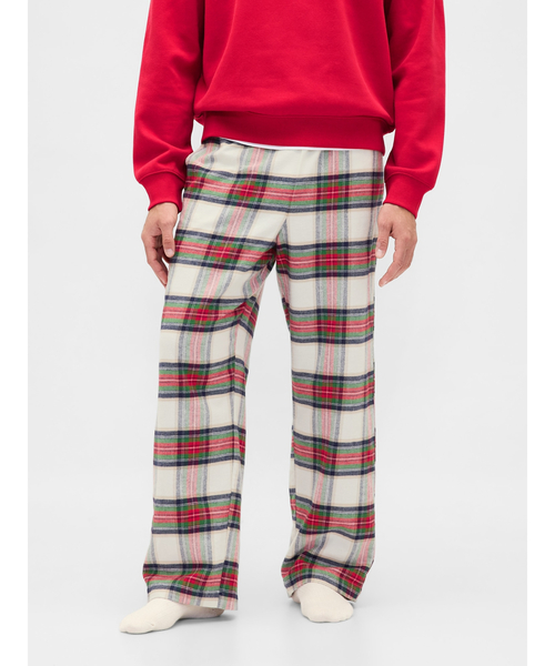 セール】ソフトフランネル パジャマパンツ(ユニセックス)（ルーム