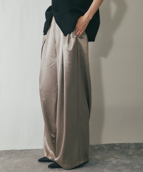 ANOTHER S タックワイドチノパン SMILE ORCHID｜タック入りワイドチノパン | Rakuten Fashion