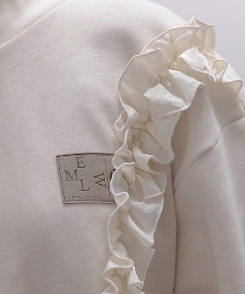 la poire（ラプワール）様 ギャザーフリルハーフZIPトップス Eimee Law│Eimee Law