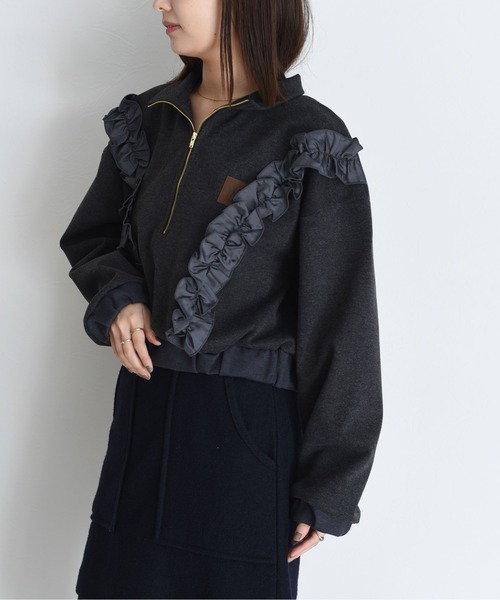 ギャザーフリルハーフZIPトップス Eimee Law│Eimee Law & LHELBIE