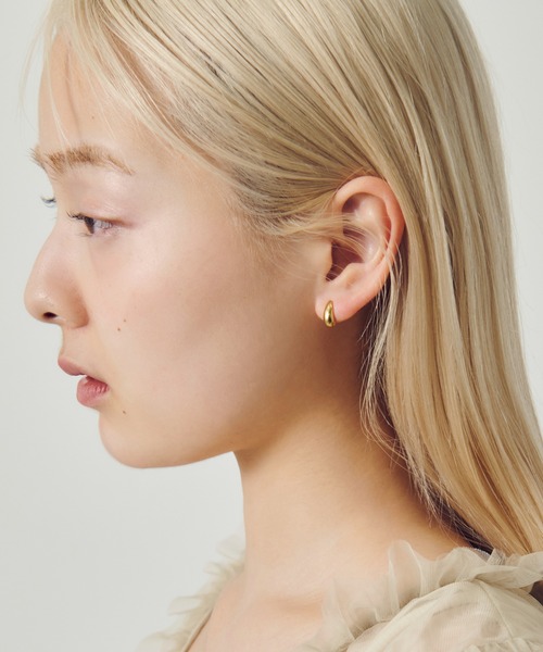 GOLDY（ゴールディ）の「【金属アレルギー軽減】プチ ドロップ ステンレス ピアス（ピアス（両耳用）・レディース・ゴールド/シルバー・FREE）」の4枚目の写真