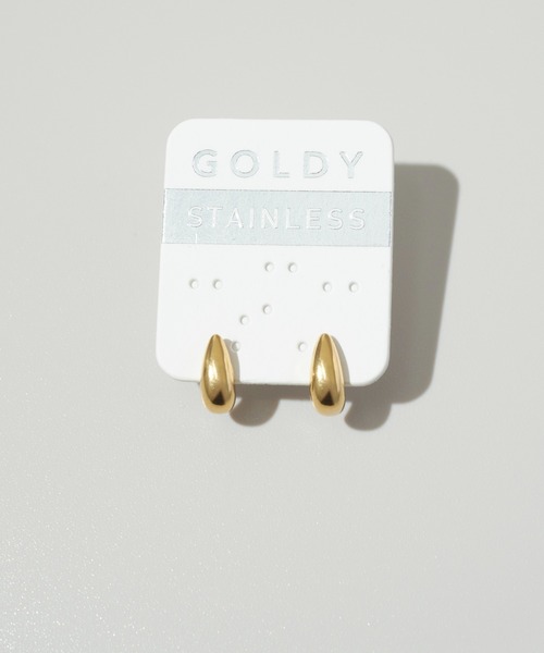 GOLDY（ゴールディ）の「【金属アレルギー軽減】プチ ドロップ ステンレス ピアス（ピアス（両耳用）・レディース・ゴールド/シルバー・FREE）」の7枚目の写真