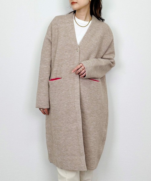 PICCIN(ピッチン)の「配色ロングカーディガン(カーディガン/ボレロ・レディース・チャコールグレー/ベージュ/アイボリー・M)」の20枚目の写真