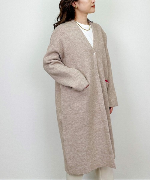 PICCIN(ピッチン)の「配色ロングカーディガン(カーディガン/ボレロ・レディース・チャコールグレー/ベージュ/アイボリー・M)」の21枚目の写真