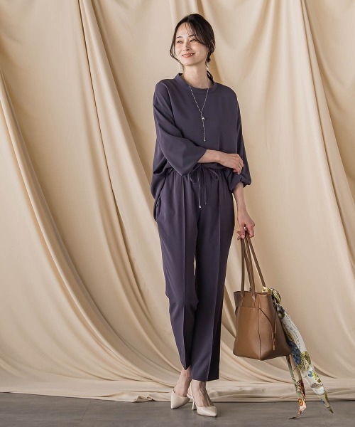 LAUTREAMONT(ロートレアモン)の「キレイ×リラックス スタンドカラーブラウス≪接触冷感/UV/洗濯機で洗える≫(シャツ/ブラウス・レディース・ベージュ/ブラック/チャコールグレー・9号)」の15枚目の写真