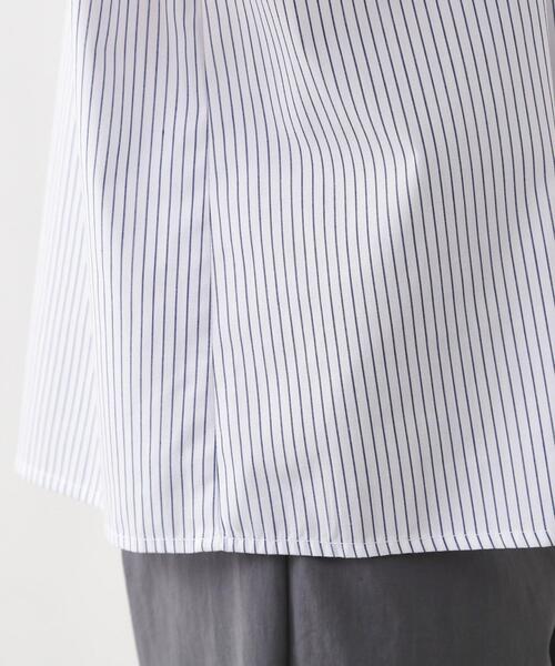 THE SHOP TK (ザ ショップ ティーケー )の「【インしなくても決まる】スタンドフリルブラウス/洗濯機OK(シャツ/ブラウス・レディース・ブルー/ホワイト系5/ネイビー・12/13)」の6枚目の写真