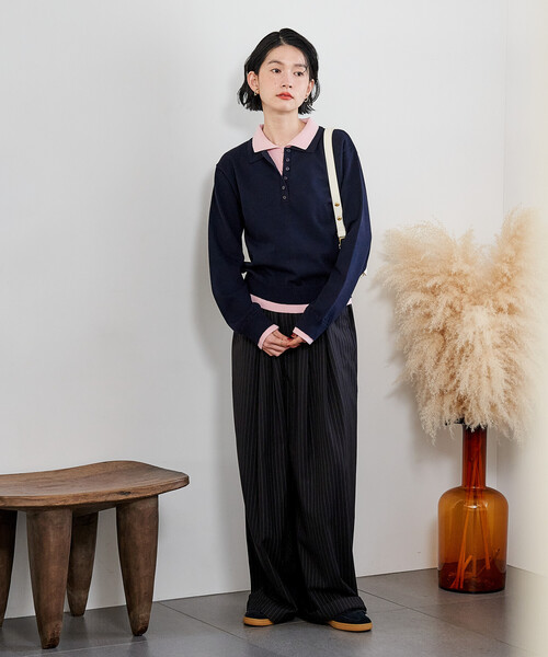 FREAK'S STORE(フリークスストア)の「RED KAP × FREAK'S STORE/レッドキャップ TR サスペンダー付き ビッグ2タック スラックスパンツ(スラックス・レディース・その他/チャコール・フリ-)」の3枚目の写真