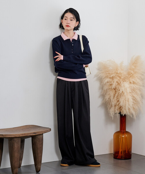 FREAK'S STORE(フリークスストア)の「RED KAP × FREAK'S STORE/レッドキャップ TR サスペンダー付き ビッグ2タック スラックスパンツ(スラックス・レディース・その他/チャコール・フリ-)」の6枚目の写真