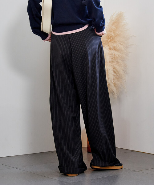 FREAK'S STORE(フリークスストア)の「RED KAP × FREAK'S STORE/レッドキャップ TR サスペンダー付き ビッグ2タック スラックスパンツ(スラックス・レディース・その他/チャコール・フリ-)」の9枚目の写真