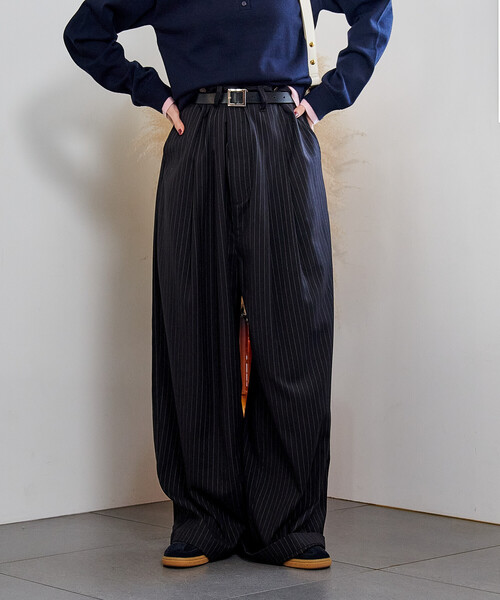 FREAK'S STORE(フリークスストア)の「RED KAP × FREAK'S STORE/レッドキャップ TR サスペンダー付き ビッグ2タック スラックスパンツ(スラックス・レディース・その他/チャコール・フリ-)」の10枚目の写真