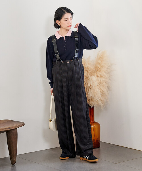 FREAK'S STORE(フリークスストア)の「RED KAP × FREAK'S STORE/レッドキャップ TR サスペンダー付き ビッグ2タック スラックスパンツ(スラックス・レディース・その他/チャコール・フリ-)」の13枚目の写真