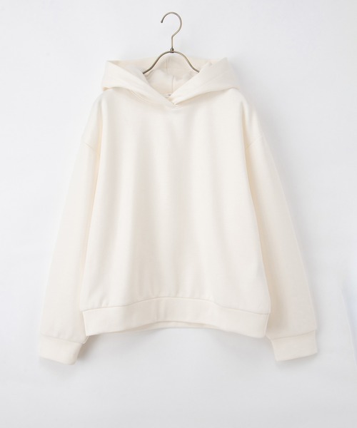 Honeys（ハニーズ）の「【ハニぽか】あったかきれいめパーカー（パーカー・レディース・グレイッシュベージュ/ブルー/オフホワイト/ブラウン/ブラック・L/M/LL/S）」の21枚目の写真