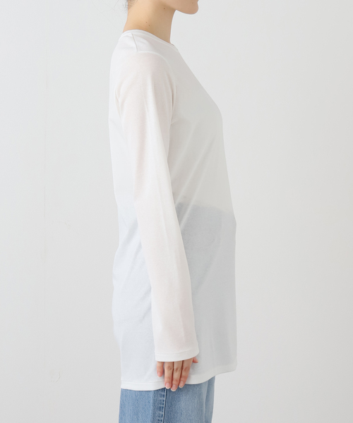 LIGHT SHEER LONG Tシャツ　Plage プラージュ　ロンT プラージュ Plage LIGHT SHEER LONG Tシャツ （ホワイト