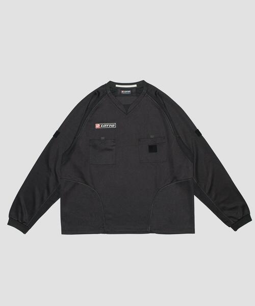 LOTTO(ロット)の「LOTTO REFEREE SHIRTS(Tシャツ/カットソー・メンズ・ネイビー/ブラック・X-LARGE/MEDIUM/LARGE/XX-LARGE)」の1枚目の写真