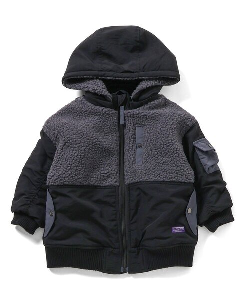 ジュニア対応】ボア切り替えジャケット（ダウンジャケット/コート