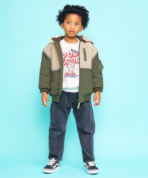 ジュニア対応】ボア切り替えジャケット（ダウンジャケット/コート