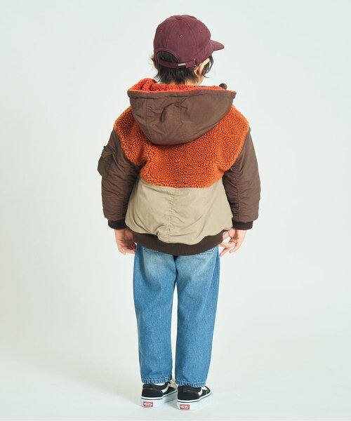 F.O.KIDS（エフオーキッズ）の「【ジュニア対応】ボア切り替えジャケット（ダウンジャケット/コート・キッズ・ブラック/カーキ/レインボー・80/90/100/110/120/130/140）」の19枚目の写真
