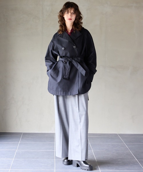 R-ISM(リズム)の「【撥水加工】ケープショートトレンチ(トレンチコート・レディース・ベージュ・2/4)」の15枚目の写真