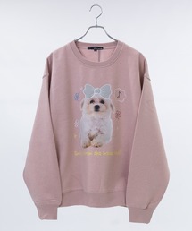 【13】アソートデザイン刺繍 裏起毛 ビッグシルエット クルーネックスウェット