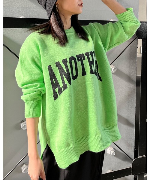 &soiree(アンドソワレ)の「【&soiree】カレッジロゴモヘアライクニットセーター(ニット/セーター・レディース・ピンク/ベージュ/グレー・FREE)」の16枚目の写真