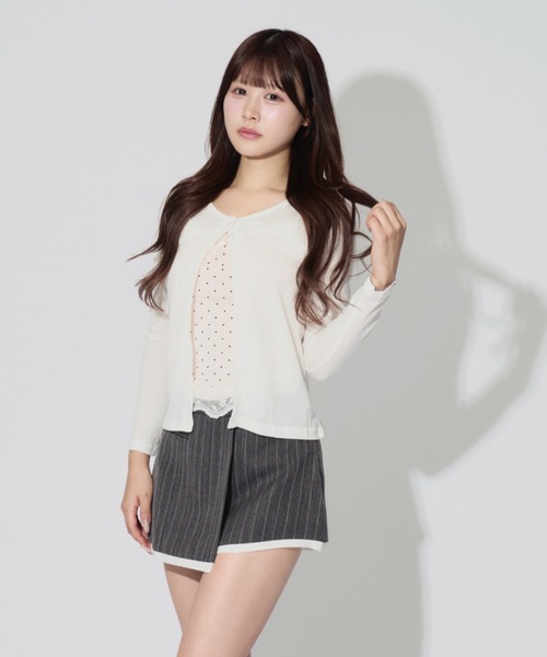 ALLuRing ChaRm(アリュリングチャーム)の「Dot Ribbon Camisole Ensemble / ドットリボンキャミソールアンサンブル(アンサンブル・レディース・ブラック/ホワイト・FREE)」の1枚目の写真
