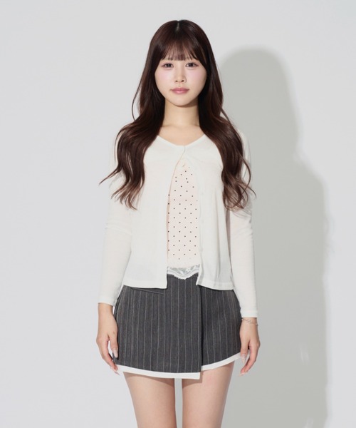 ALLuRing ChaRm(アリュリングチャーム)の「Dot Ribbon Camisole Ensemble / ドットリボンキャミソールアンサンブル(アンサンブル・レディース・ブラック/ホワイト・FREE)」の3枚目の写真