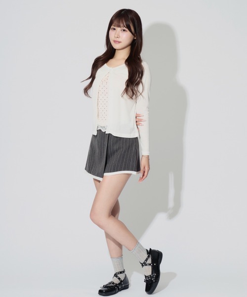ALLuRing ChaRm(アリュリングチャーム)の「Dot Ribbon Camisole Ensemble / ドットリボンキャミソールアンサンブル(アンサンブル・レディース・ブラック/ホワイト・FREE)」の6枚目の写真