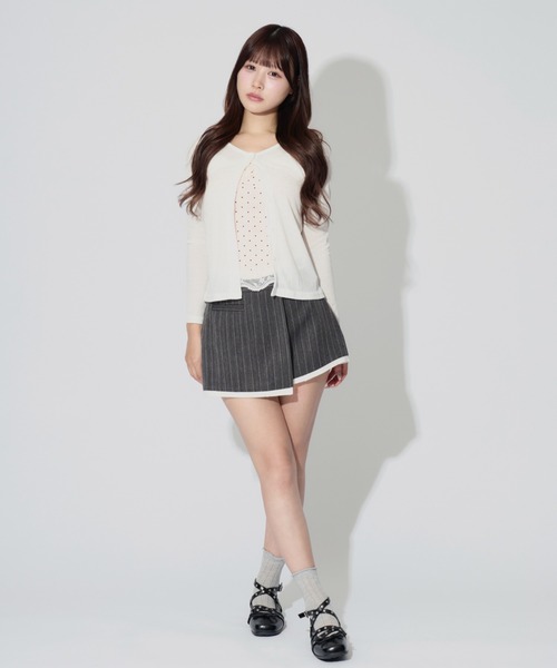 ALLuRing ChaRm(アリュリングチャーム)の「Dot Ribbon Camisole Ensemble / ドットリボンキャミソールアンサンブル(アンサンブル・レディース・ブラック/ホワイト・FREE)」の7枚目の写真