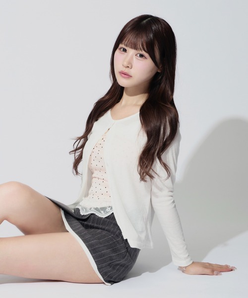 ALLuRing ChaRm(アリュリングチャーム)の「Dot Ribbon Camisole Ensemble / ドットリボンキャミソールアンサンブル(アンサンブル・レディース・ブラック/ホワイト・FREE)」の10枚目の写真