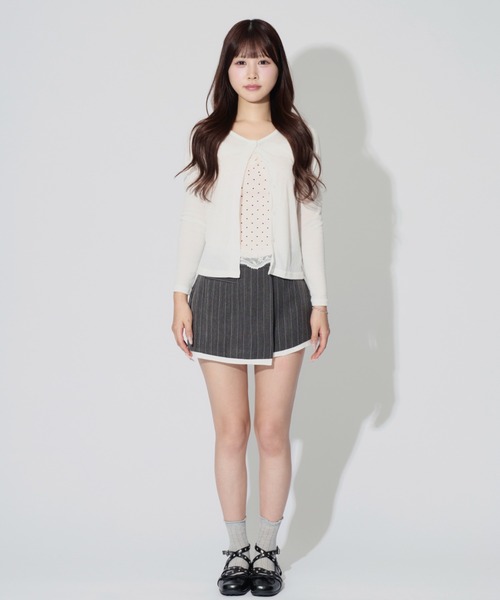 ALLuRing ChaRm(アリュリングチャーム)の「Dot Ribbon Camisole Ensemble / ドットリボンキャミソールアンサンブル(アンサンブル・レディース・ブラック/ホワイト・FREE)」の5枚目の写真