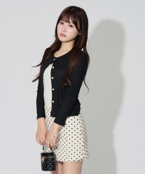 ALLuRing ChaRm(アリュリングチャーム)の「Dot Ribbon Camisole Ensemble / ドットリボンキャミソールアンサンブル(アンサンブル・レディース・ブラック/ホワイト・FREE)」の13枚目の写真