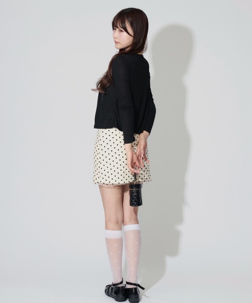 ALLuRing ChaRm(アリュリングチャーム)の「Dot Ribbon Camisole Ensemble / ドットリボンキャミソールアンサンブル(アンサンブル・レディース・ブラック/ホワイト・FREE)」の17枚目の写真