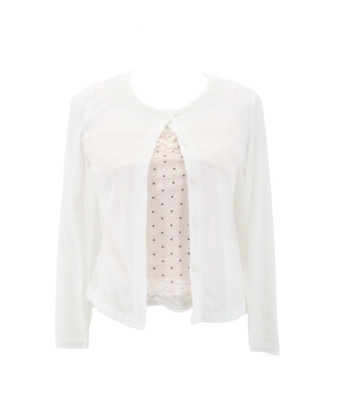 ALLuRing ChaRm(アリュリングチャーム)の「Dot Ribbon Camisole Ensemble / ドットリボンキャミソールアンサンブル(アンサンブル・レディース・ブラック/ホワイト・FREE)」の18枚目の写真