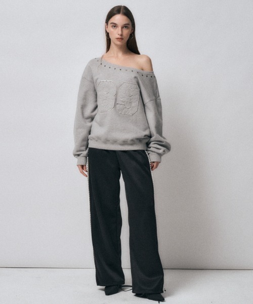 Midnight Move（ミッドナイトムーブ）の「A'GEM/9 × .kom 『MIDNIGHT MOVE/ミッドナイトムーブ』 89 rivet mtm/89リベットスウェット（スウェット・レディース・グレー/ブラック・FREE）」の11枚目の写真