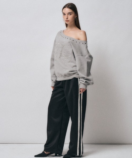 Midnight Move（ミッドナイトムーブ）の「A'GEM/9 × .kom 『MIDNIGHT MOVE/ミッドナイトムーブ』 89 rivet mtm/89リベットスウェット（スウェット・レディース・グレー/ブラック・FREE）」の10枚目の写真