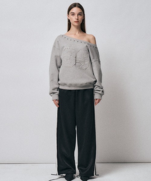 Midnight Move（ミッドナイトムーブ）の「A'GEM/9 × .kom 『MIDNIGHT MOVE/ミッドナイトムーブ』 89 rivet mtm/89リベットスウェット（スウェット・レディース・グレー/ブラック・FREE）」の9枚目の写真