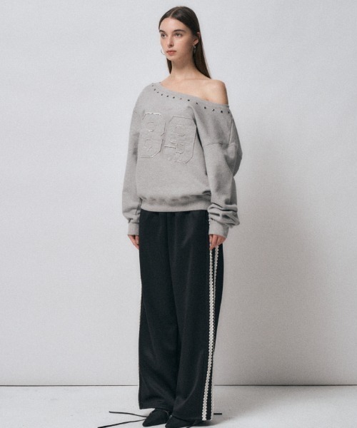 Midnight Move（ミッドナイトムーブ）の「A'GEM/9 × .kom 『MIDNIGHT MOVE/ミッドナイトムーブ』 89 rivet mtm/89リベットスウェット（スウェット・レディース・グレー/ブラック・FREE）」の8枚目の写真