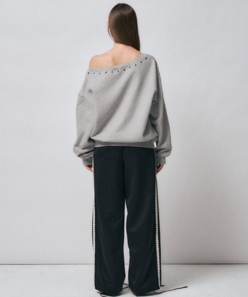 Midnight Move（ミッドナイトムーブ）の「A'GEM/9 × .kom 『MIDNIGHT MOVE/ミッドナイトムーブ』 89 rivet mtm/89リベットスウェット（スウェット・レディース・グレー/ブラック・FREE）」の7枚目の写真