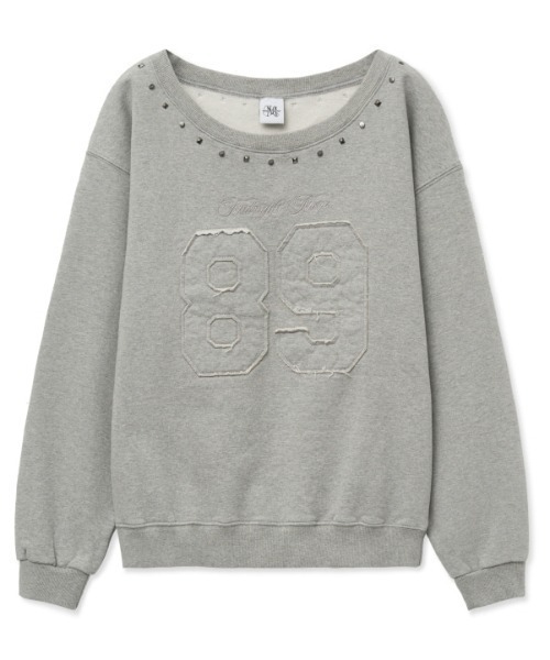 Midnight Move（ミッドナイトムーブ）の「A'GEM/9 × .kom 『MIDNIGHT MOVE/ミッドナイトムーブ』 89 rivet mtm/89リベットスウェット（スウェット・レディース・グレー/ブラック・FREE）」の17枚目の写真