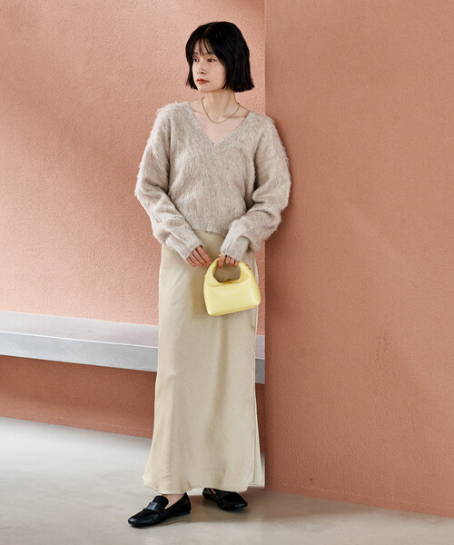 FREAK'S STORE(フリークスストア)の「サテンタイトスカート(スカート・レディース・ブラック/レオパード/ベージュ・SMALL/MEDIUM)」の4枚目の写真