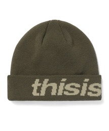 thisisneverthat(fBXCYlo[Ubg)HSP-Logo Big Cuff Beanie(jbgLbv/r[j[)