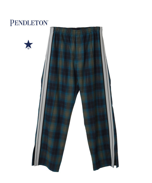 PENDLETON（ペンドルトン）の「【PENDLETON】SIDELINE CHECKED TRACK PANTS (SET-UP)（その他パンツ・レディース・ブルー/ブラウン/ブラック・SMALL/MEDIUM）」の3枚目の写真