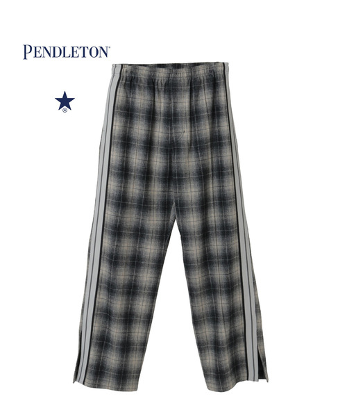 PENDLETON（ペンドルトン）の「【PENDLETON】SIDELINE CHECKED TRACK PANTS (SET-UP)（その他パンツ・レディース・ブルー/ブラウン/ブラック・SMALL/MEDIUM）」の2枚目の写真