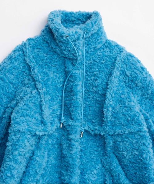 Cut Off High Neck Boa Coat / カットオフハイネックボアコート