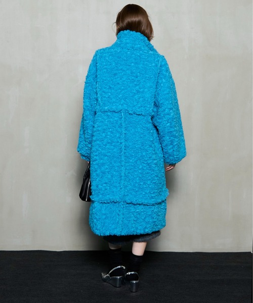 MAISON SPECIAL(メゾンスペシャル)の「Cut Off High Neck Boa Coat / カットオフハイネックボアコート(その他アウター・レディース・ブラック/ブルー/オフホワイト・FREE)」の15枚目の写真