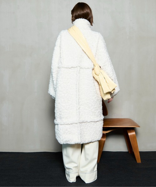 Cut Off High Neck Boa Coat / カットオフハイネックボアコート
