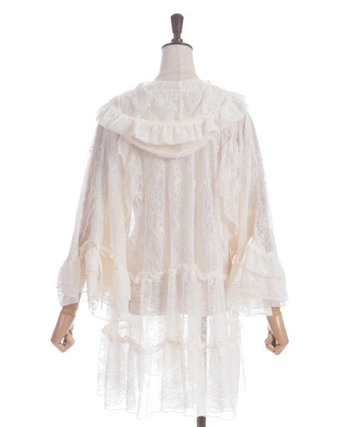 axes femme(アクシーズファム)の「ティアードレースパーカー(カーディガン/ボレロ・レディース・キナリ/ブラック・FREE)」の14枚目の写真
